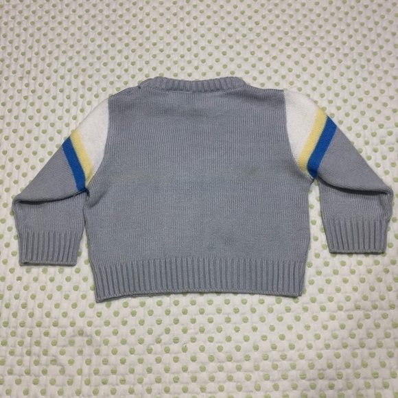 MINE ALONE - BOYS BABY BLUE SWEATER SZ 6-9 MOS - Picture 4 of 7